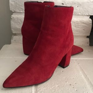Marc Fisher Retire Booties- Red